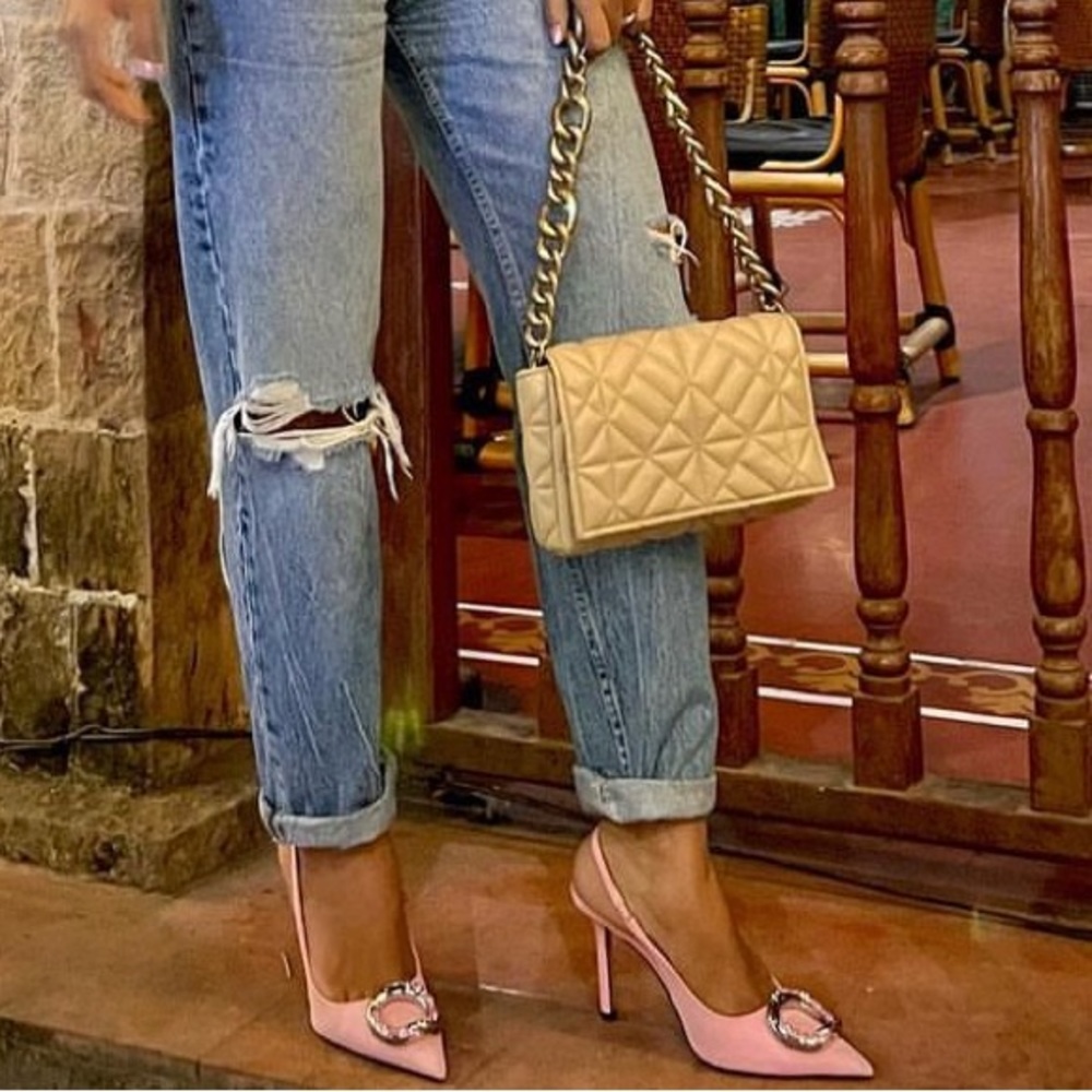 NWT Zara Quilted Chain Strap Shoulder Bag - Picture 3 of 9